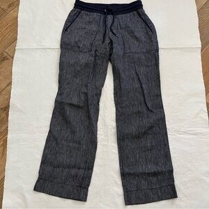 Athleta Bali Navy Linen Pants